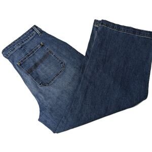 Women's LL Bean 207 Vintage Jeans, High-Rise Wide-Leg Size 18R